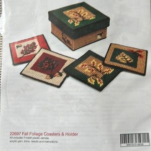 Fall plastic coaster kit leaves 🍁